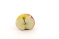 Half apple sliced Ã¢â¬â¹Ã¢â¬â¹on a white background